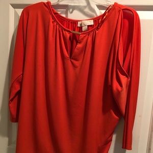 Long sleeve cold shoulder top